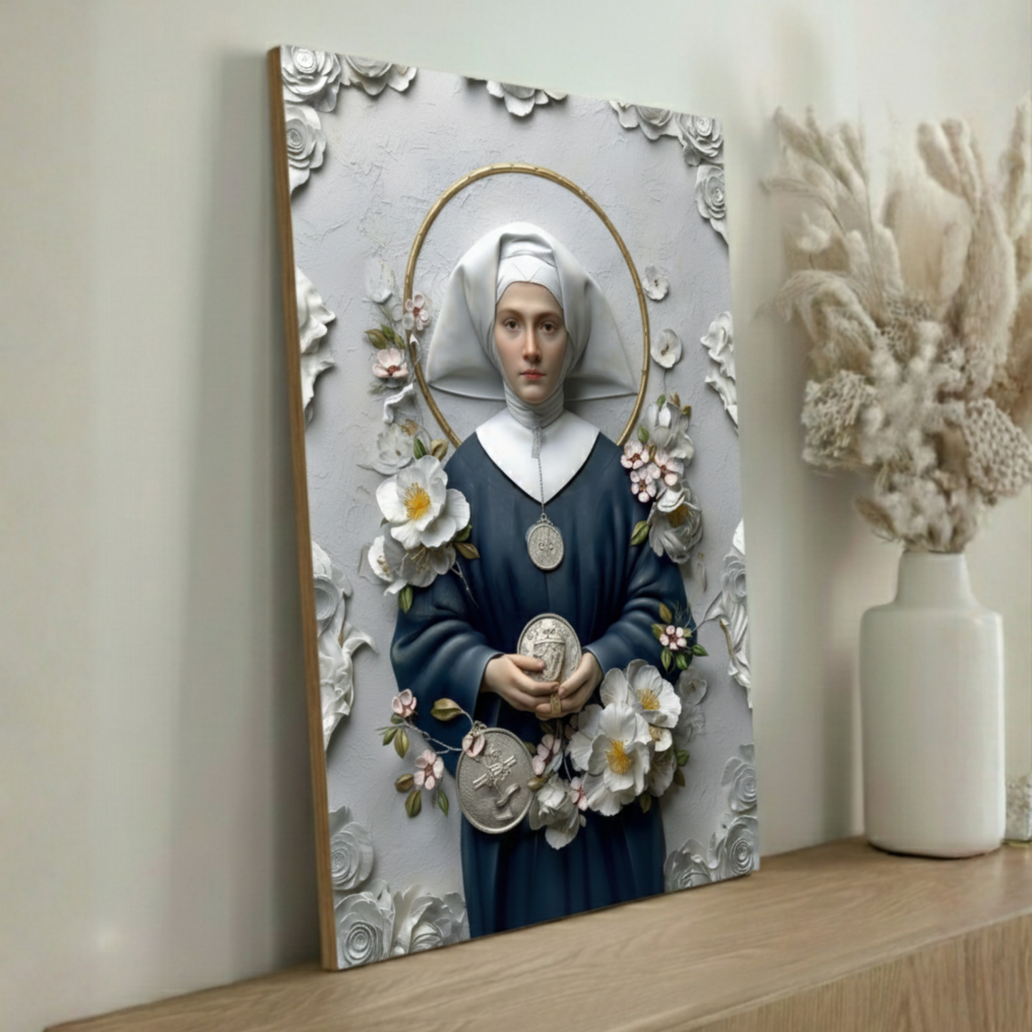 Placa MDF - O Silêncio da Confiança – Santa Catarina Labouré