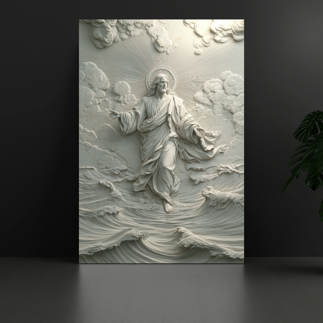 Placa MDF - Cristo das Águas – A Força da Fé