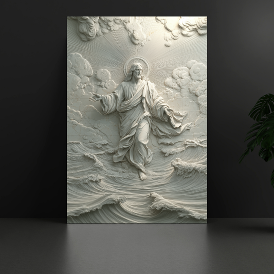 Placa MDF - Cristo das Águas – A Força da Fé