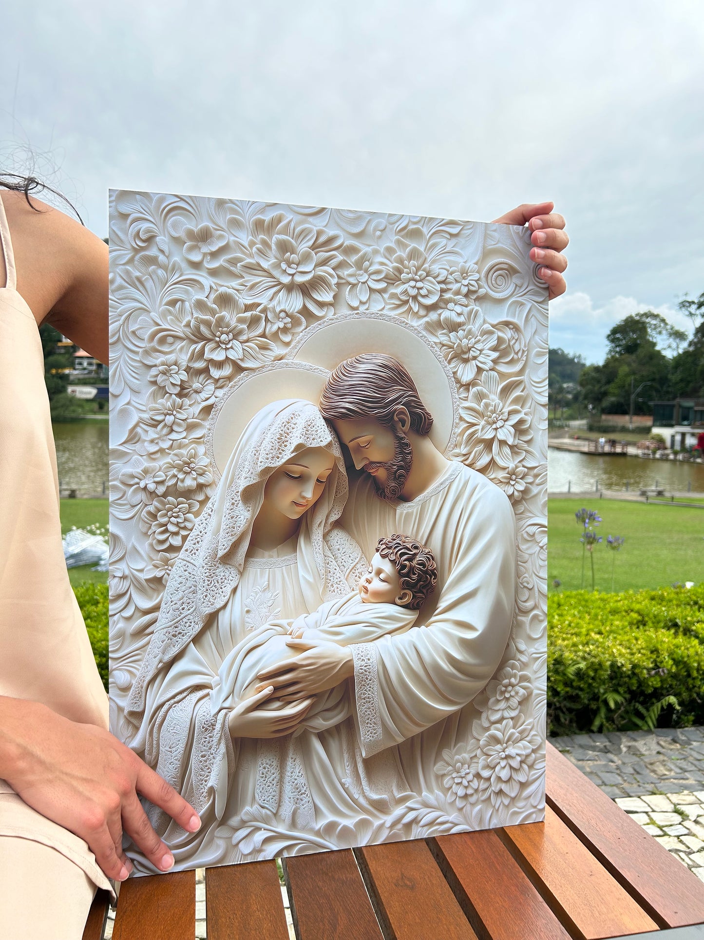 Placa MDF - Sagrada Família – Amor Divino