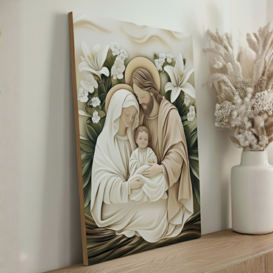 Placa MDF - Sagrada Família - Refúgio da Paz