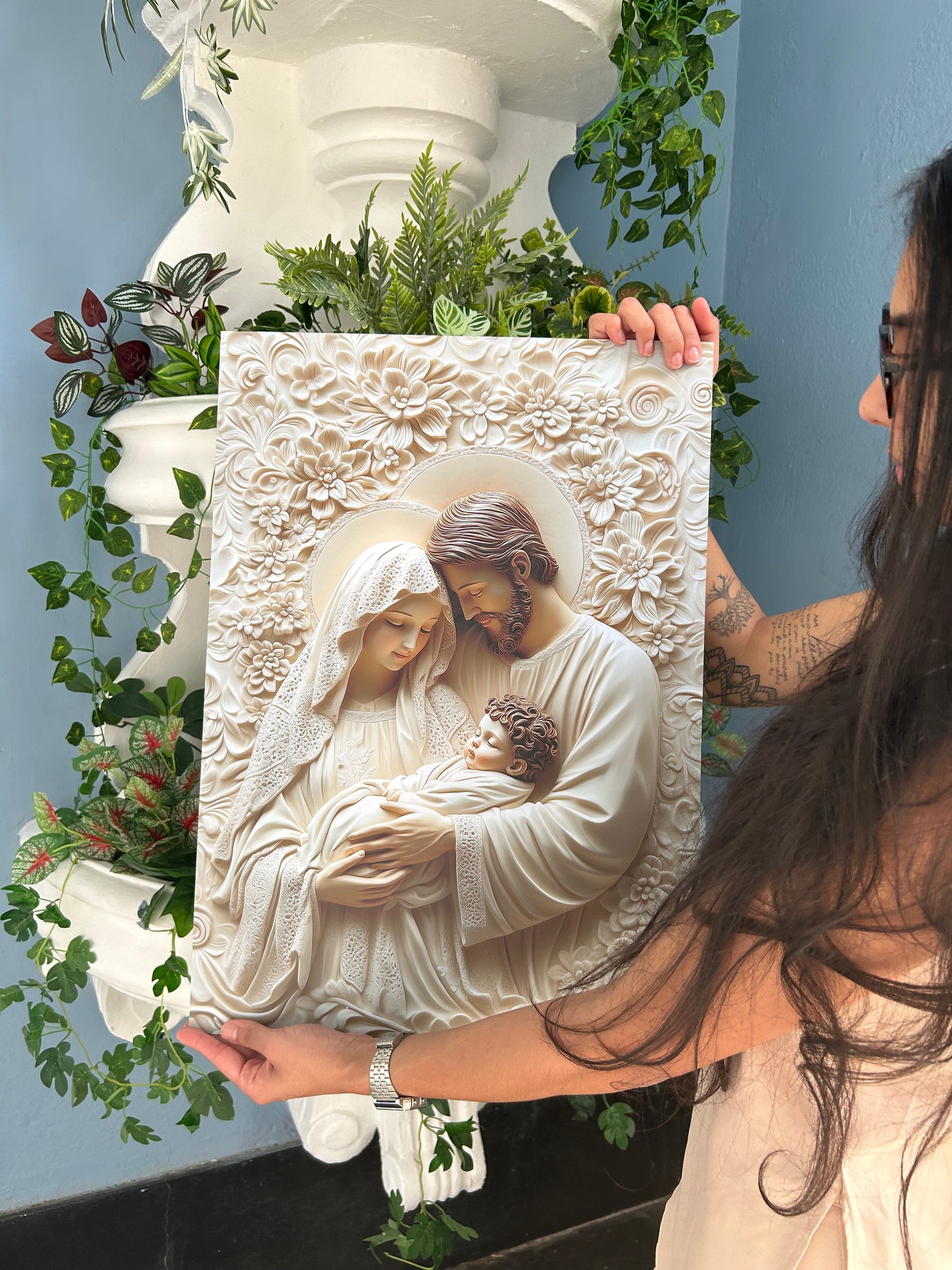 Placa MDF - Sagrada Família – Amor Divino