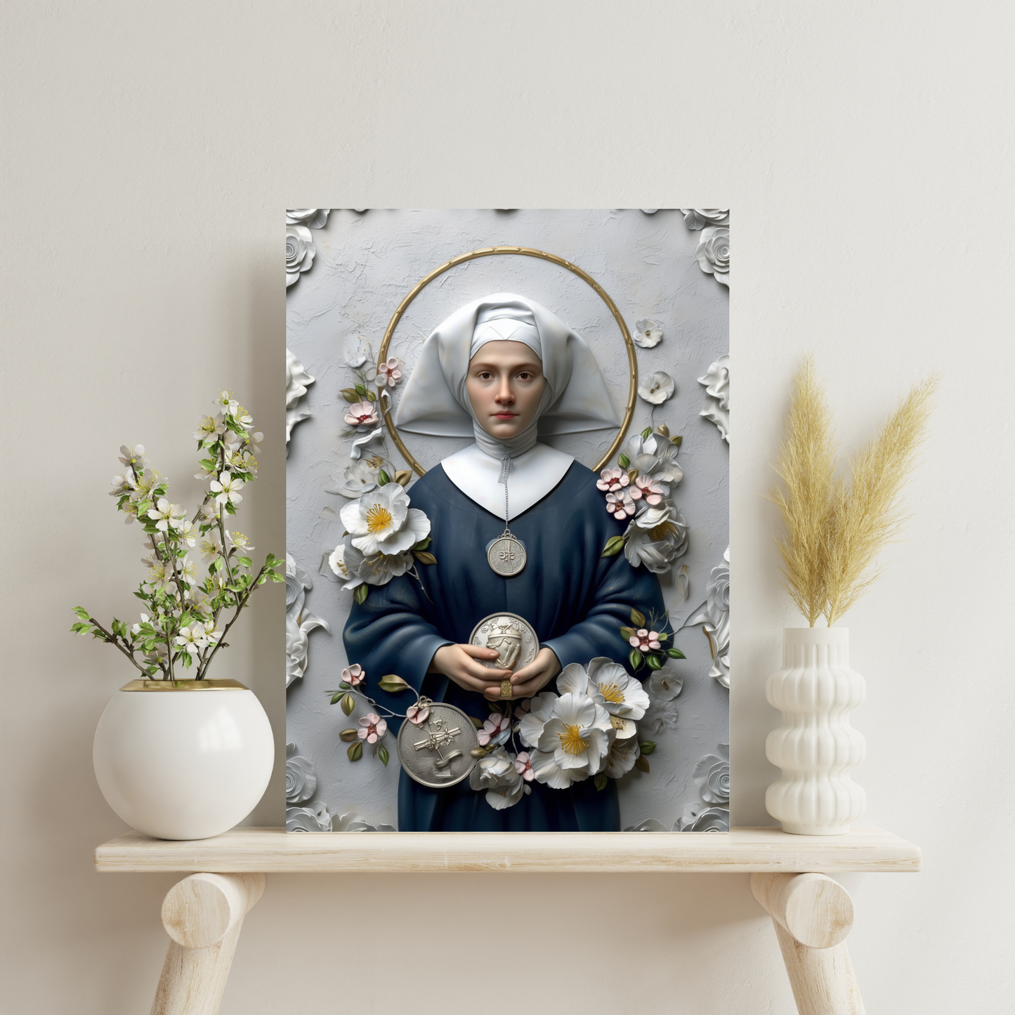 Placa MDF - O Silêncio da Confiança – Santa Catarina Labouré