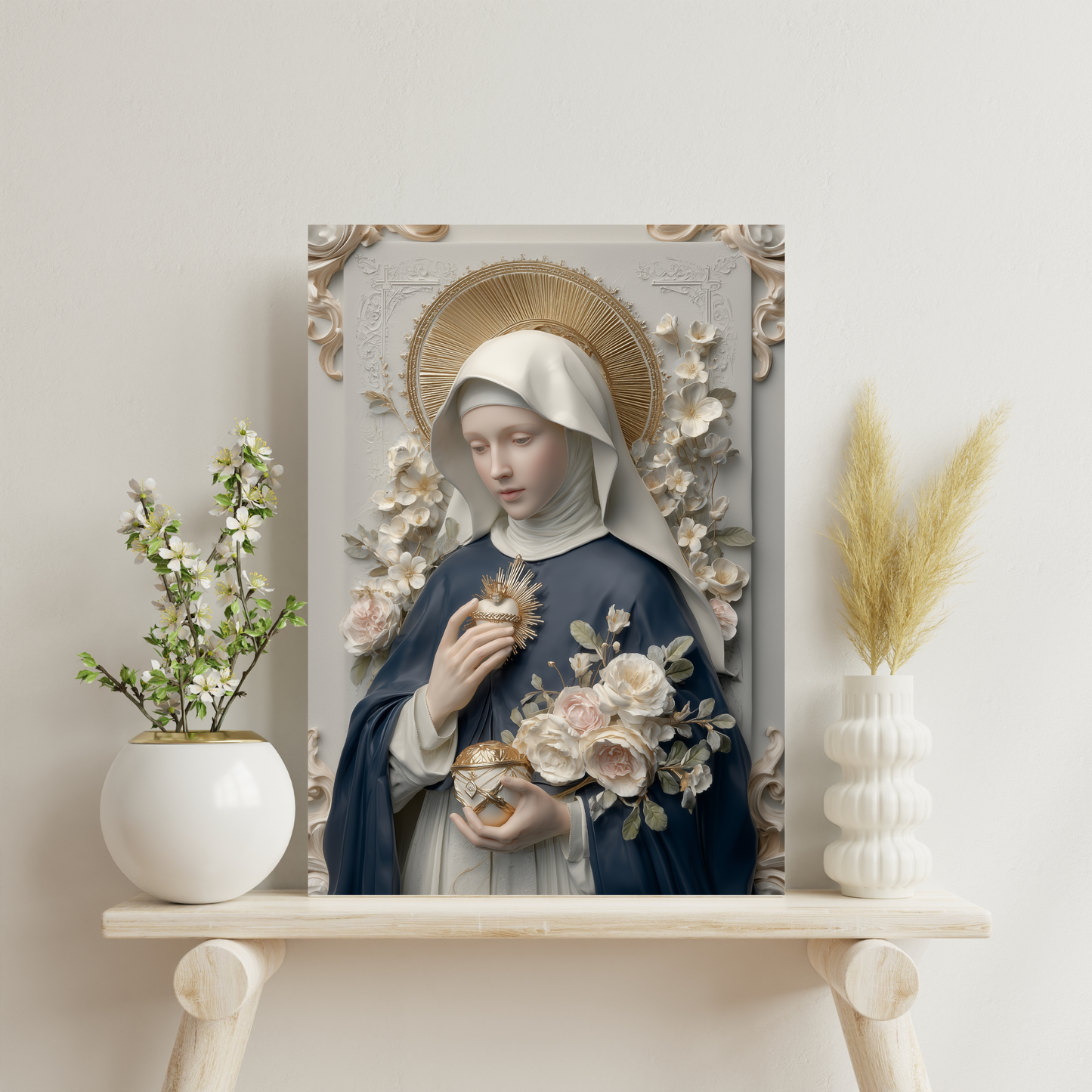 Placa MDF - Coração de Graça – Santa Catarina Labouré