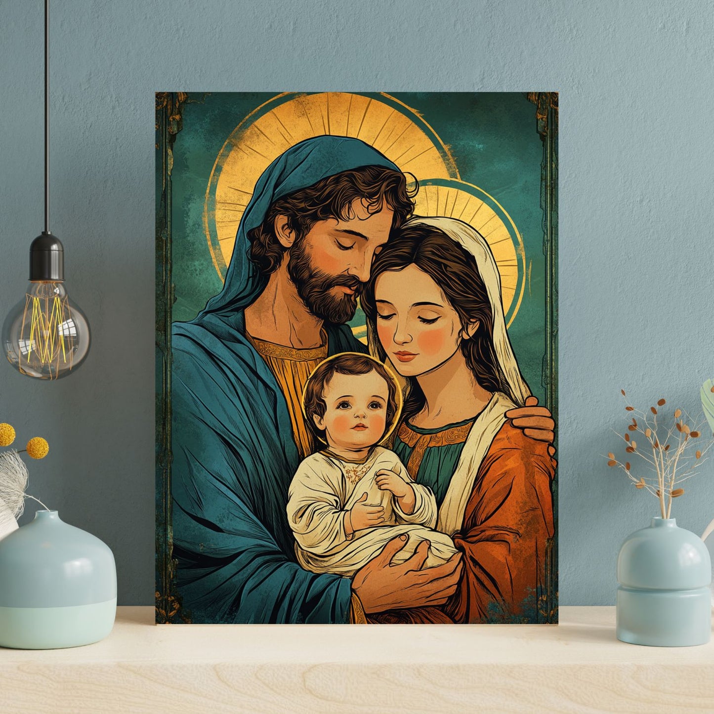 Placa MDF - Sagrada Família – Refúgio de Paz